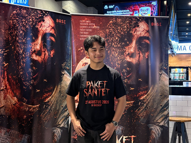Fiki Naki saat konferensi pers perilisan trailer dan poster film Paket Santet di kawasan Jakarta Pusat. Foto: Salsha Okta Fairuz/kumparan