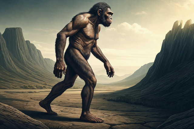 Ilustrasi Meganthropus Paleojavanicus. Foto: Pixabay.