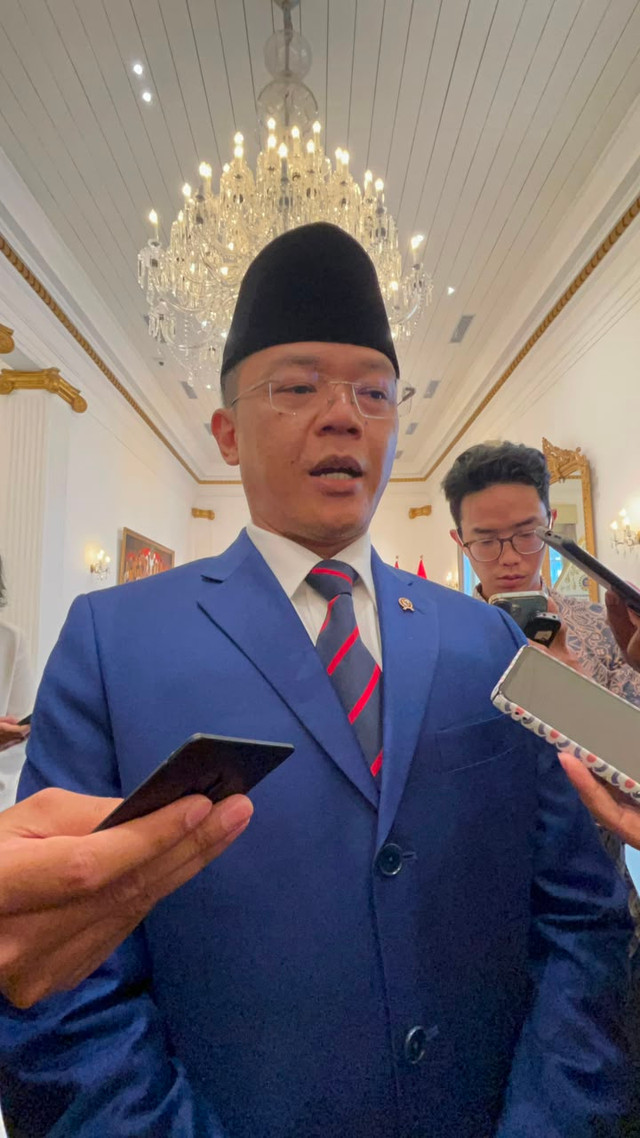 Menteri Luar Negeri RI, Sugiono, saat memberi keterangan pers di Gedung Pancasila Kemlu RI, Jakarta, Selasa (14/7/2026). Foto: Firda Brillianti/kumparan