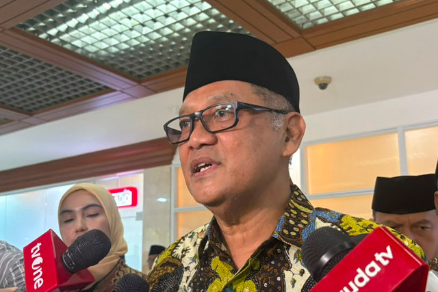 Menteri Haji Irfan Yusuf (Gus Irfan) di Kompleks Parlemen, Senayan, Jakarta, Selasa (14/7/2026). Foto: Nasywa Athifah/kumparan