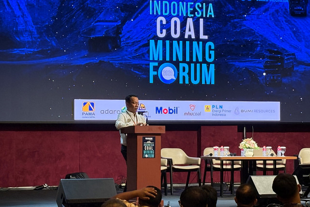 Direktur Jenderal Minerba Tri Winarno dalam acara Indonesia Coal Mining Forum di Kemang, Jakarta Selatan pada Rabu (15/7/2026). Foto: Argya Maheswara/kumparan