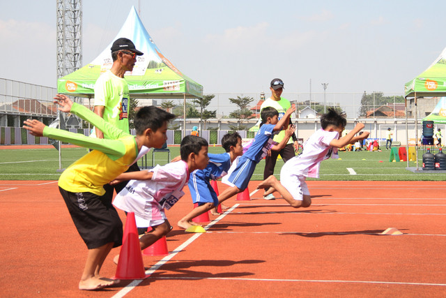 MilkLife Athletics Challenge 2026 digelar di Supersoccer Arena, Kudus, Jawa Tengah, Rabu (15/7/2026). Foto: Vega Maarijil Ula/kumparan