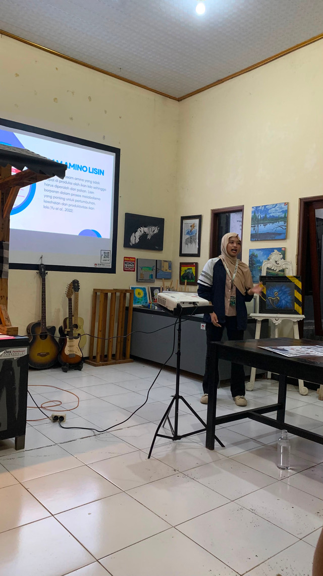 Program Kerja KKN-T Tim 33 UNDIP oleh Najjiya Felisia Majid Pemaparan mengenai PERANAN ASAM AMINO LISIN PADA PAKAN UNTUK BUDIDAYA LELE Di Desa Tambaksari, Kecamatan Rowosari, Kabupaten Kendal