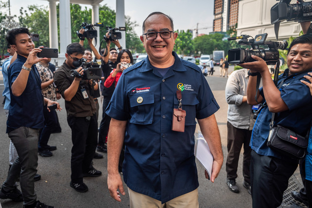 Direktur Utama PT Agrinas Pangan Nusantara (Persero) Joao Angelo De Sousa Mota tiba untuk mengikuti rapat bersama Presiden Prabowo Subianto, di Istana Kepresidenan, Jakarta, Rabu (15/7/2026). Foto: Bayu Pratama S/ANTARA FOTO