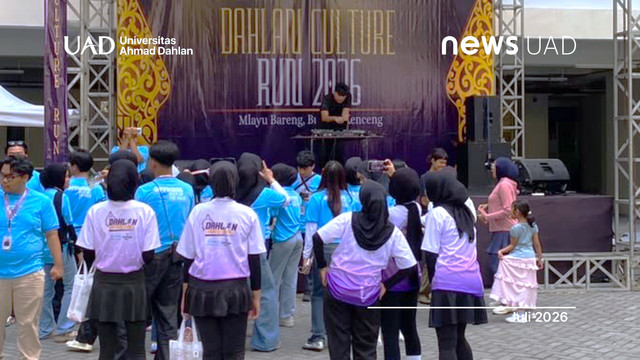 Mahasiswa Prodi Ilmu Komunikasi Universitas Ahmad Dahlan (UAD) menggelar Dahlan Culture Run 2026 (Foto. Anove)