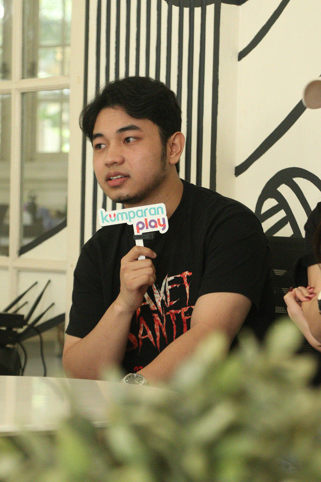 Fiki Naki saat promo Film Paket Santet di kumparan, Kamis (16/7/2026). Foto: Dzaki Fadilah/kumparan