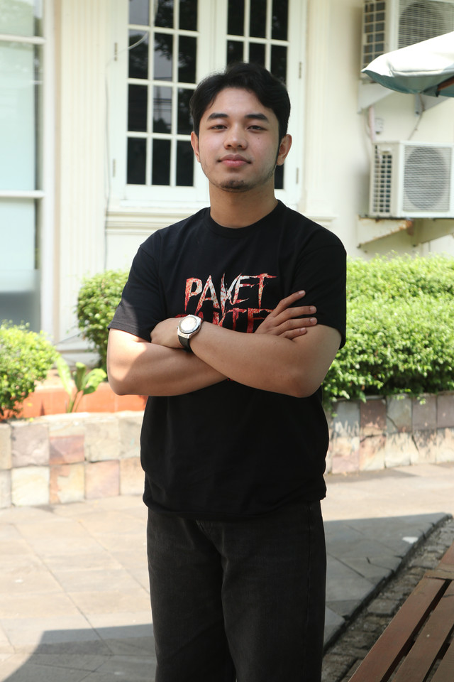 Fiki Naki saat promo Film Paket Santet di kumparan, Kamis (16/7/2026). Foto: Dzaki Fadilah/kumparan