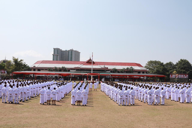 Suasana pelantikan 1.608 Muda Praja IPDN Angkatan XXX tahun 2019. Foto: Dok. Kemendagri