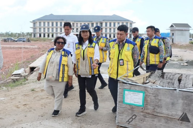 Wamendagri Ribka Haluk pastikan percepatan pembangunan infrastruktur strategis di Provinsi Papua Selatan berjalan sesuai target untuk mendukung pelayanan publik, Kamis (16/7/2026). Foto: Kemendagri RI