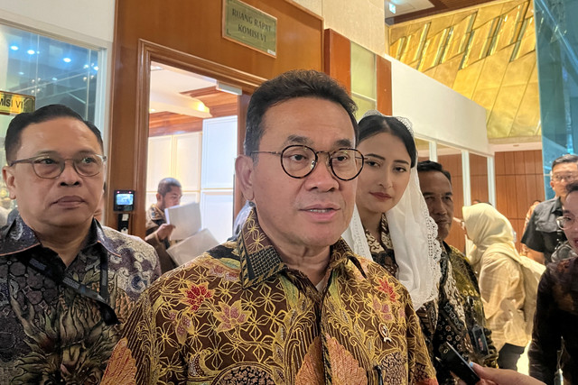 Mendag Budi Santoso di Kompleks Parlemen Senayan, Jakarta, Kamis (16/7/2026). Foto: Widya Islamiati/kumparan