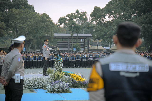 Peluncuran Gerakan "Jaga Rawat Jawa Barat" di Lapangan Apel Mapolda Jabar, Jumat (17/7/2026). Foto: Dok. Polda Jabar