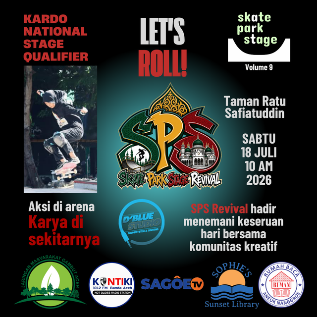 Flyer informasi kegiatan SPS Revival, menyelimuti arena Kardo National Stage Qualifier. Designed by Ari.