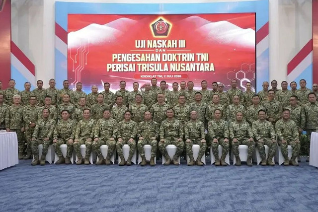 Uji Naskah III dan Pengesahan Doktrin TNI Perisai Trisula Nusantara. Foto: Puspen TNI.