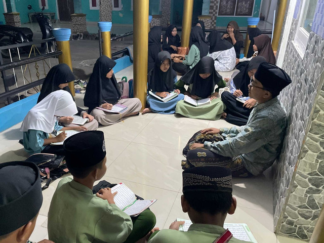 Pengajian Tahsinul Qur'an di Musholla Al-Huda, Dusun Bengle, Desa Pancakarya, Kecamatan Tempuran, Minggu (19/07/2026).