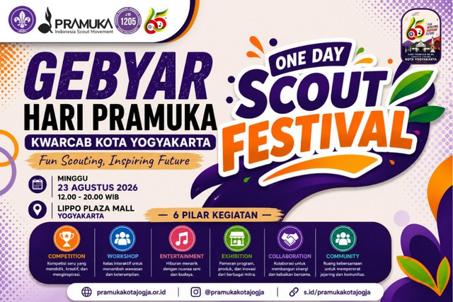 Gebyar Hari Pramuka Kwarcab Kota Yogyakarta : Fun Scouting, Inspiring Future