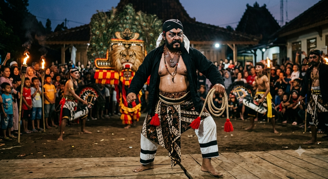 Ilustrasi Pemarin Warok & Reog Ponorogo | Foto: Gemini AI