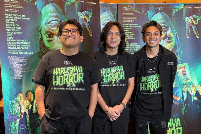 Jumpa pers film Harusnya Horror di XXI Plaza Senayan, Jakarta Selatan, Senin (20/7/2026). Foto: Vincentius Mario/kumparan