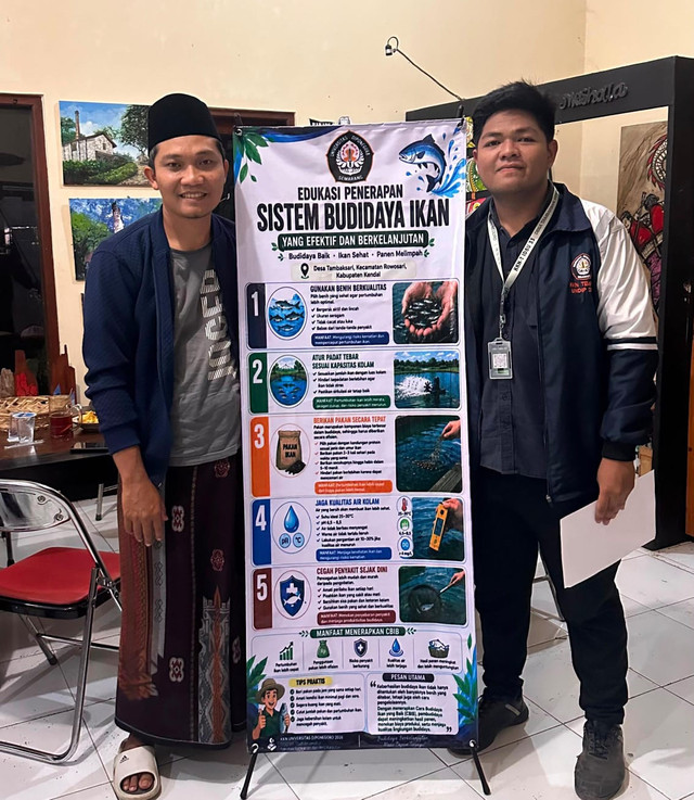 Edukasi Penerarapn Sistem Budidaya Ikan yang Efektif dan Berkelanjutan kepada Masyarakat Desa Tambaksari