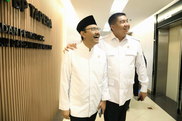 Menteri Sosial Saifullah Yusuf (Gus Ipul) bertemu dengan Menteri Perumahan dan Kawasan Pemukiman (PKP) Maruarar Sirait bahas Sekolah Rakyat di Kantor Kementerian PKP, Jakarta, Senin (20/7/2026) malam. Foto: Dok. Kemensos
