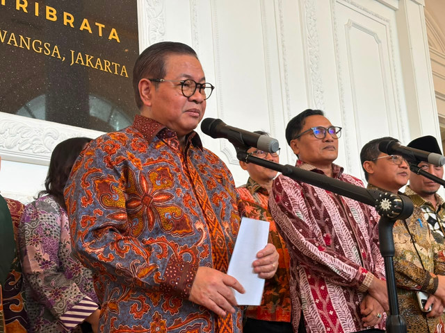 Gubernur DKI Jakarta Pramono Anung saat jumpa pers usai acara Capacity Building tentang Penerbitan Obligasi di Kebayoran Baru, Jakarta Selatan, Selasa (21/7/2026). Foto: Nauval Pratama/kumparan