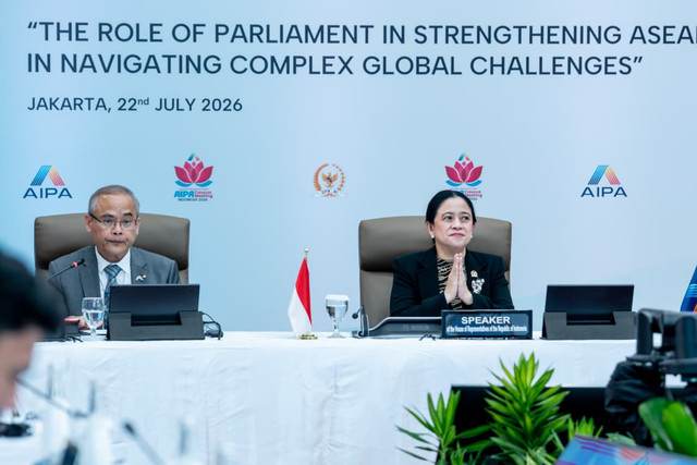 Ketua DPR RI Puan Maharani dalam Sidang Kaukus AIPA di Kompleks Parlemen, Senayan, Jakarta, Rabu (22/7/2026). Foto: Dok. DPR RI