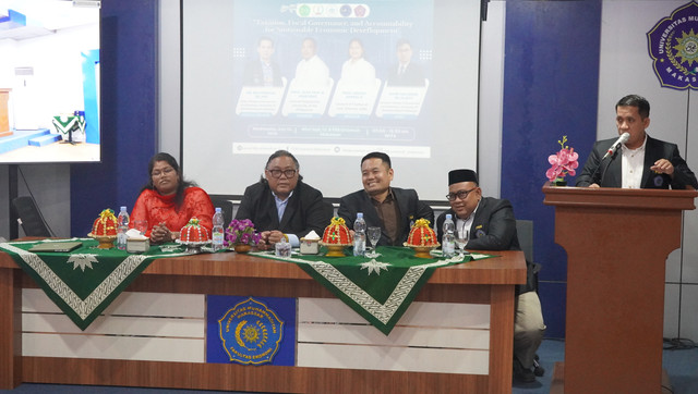 Kuliah tamu internasional Fakultas Ekonomi Bisnis Unismuh Makassar. Foto: Dede Leman / Humas