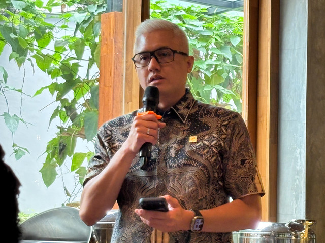 Vice President Corporate Secretary & Legal Counsel Pertamina Drilling, Himawan Djatmiko, dalam media briefing di Jakarta, Rabu (22/7/2026). Foto: Muhammad Fhandra Hardiyon/kumparan