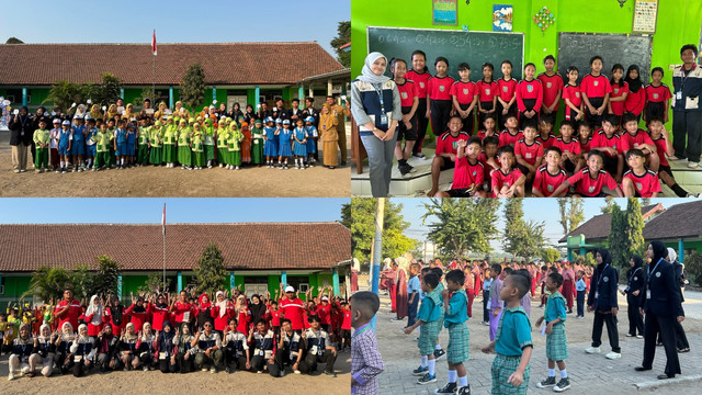Dokumentasi pelaksanaan program Asistensi Mengajar oleh mahasiswa UM BBM 2026 Desa Banjaragung