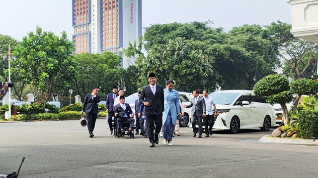 Wamentan Sudaryono tiba di Istana Kepresidenan Jakarta, jelang dilantik jadi Kepala BGN, Rabu (22/7/2026). Foto: Jonathan Devin/kumparan
