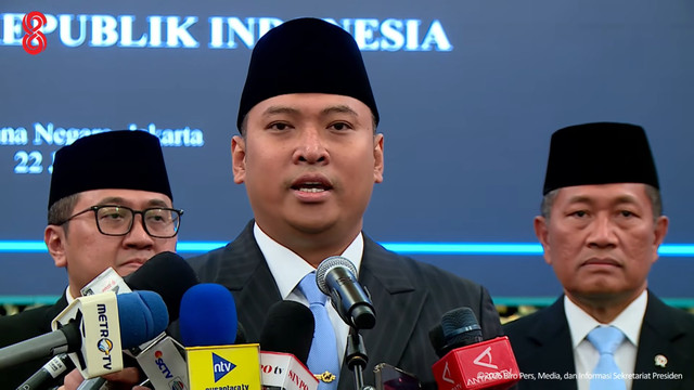 Kepala Badan Gizi Nasional (BGN) Sudaryono memberikan keterangan pers usai dilantik Presiden Prabowo Subianto di Istana Negara, Jakarta, Rabu (22/7/2026). Foto: YouTube/ Sekretariat Presiden
