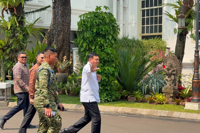 Menko Polkam Djamari Chaniago di Istana Negara, Jakarta, Kamis (23/7/2026). Foto: Zamachsyari/kumparan