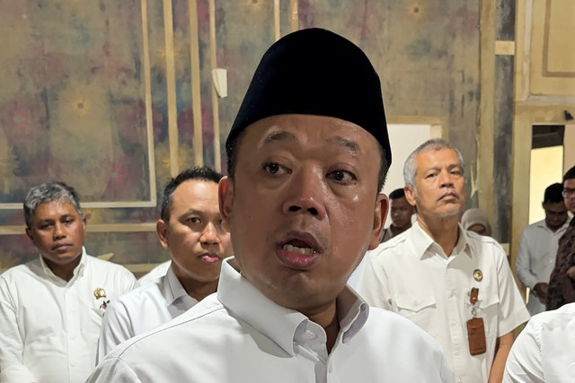 Menteri ATR/BPN Nusron Wahid di Kantor Wilayah BPN Aceh, Aceh Tamiang, Aceh, Kamis (23/7/2026). Foto: Najma Ramadhanya/kumparan