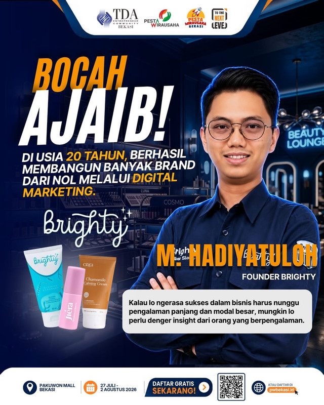 Founder Brighty Berbagi Strategi Bangun Brand di Pesta Wirausaha Bekasi 2026