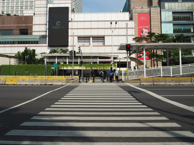 Pelican Crossing di Bundaran HI. Foto: GeorginaCaptures/Shutterstock