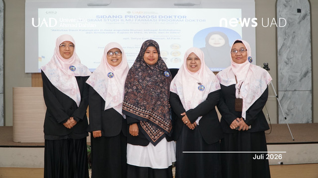 Fakultas Farmasi Universitas Ahmad Dahlan (UAD) gelar sidang promosi doktor (Foto. Humas UAD)