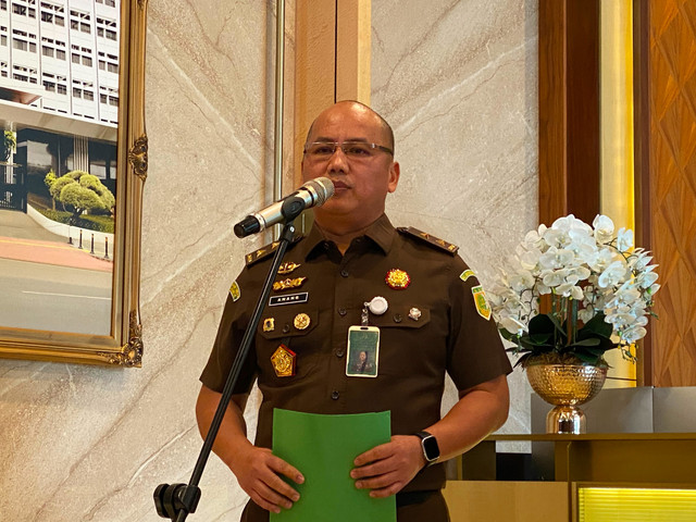 Anang Supriatna, Kepala Pusat Penerangan Hukum (Kapuspenkum) Kejaksaan Agung saat konferensi pers di Kejaksaan Agung, Jakarta, Jumat (24/7/2026). Foto: Aditya Nugraha/kumparan