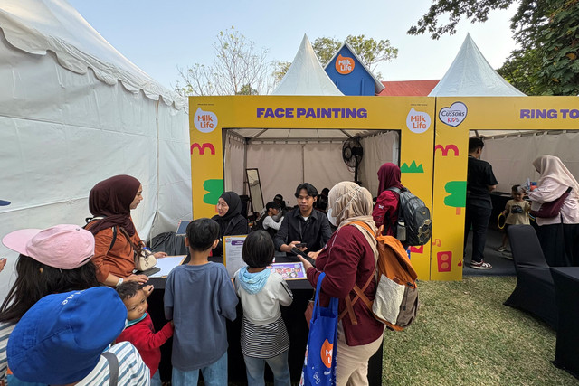 Sejumlah aktivitas yang bisa dilakukan di kumparanMOM Festival Hari Anak 2026 di Ex Taman Anggrek, GBK, Jakarta, Sabtu (25/7/2026). Foto: Eka Nurjanah/kumparan