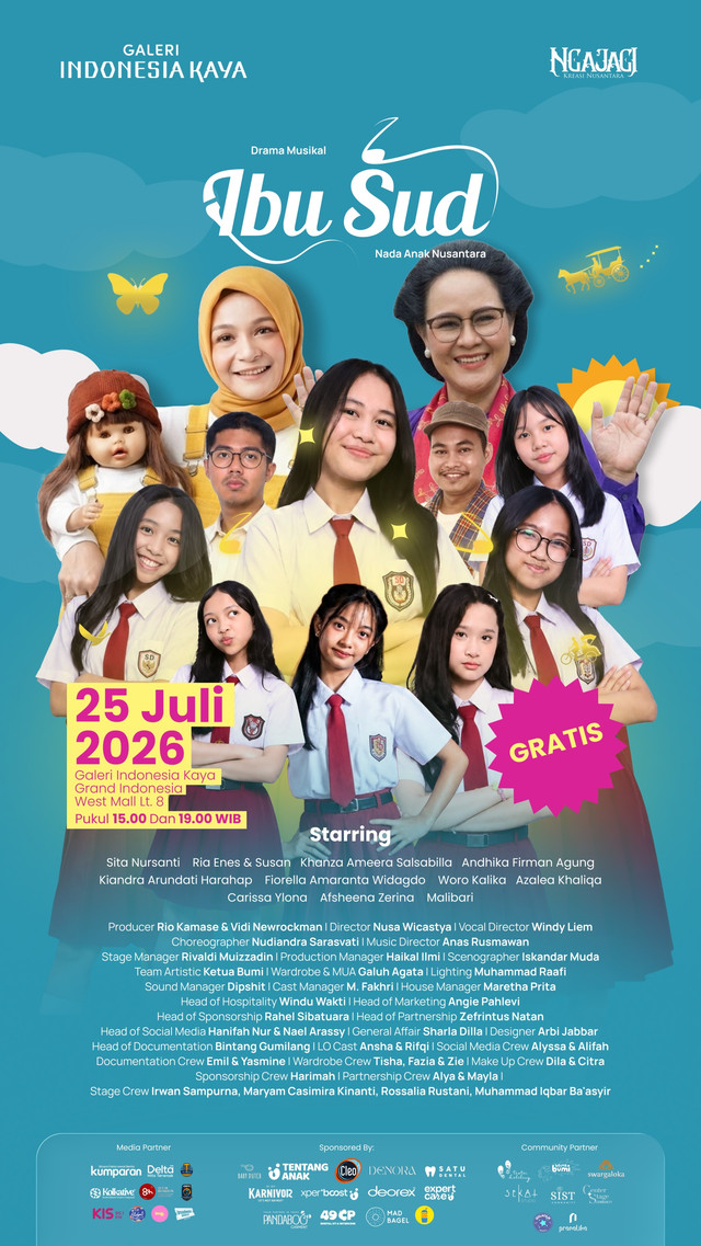 Poster Drama Musikal Ibu Sud. Foto: Galeri Indonesia Kaya