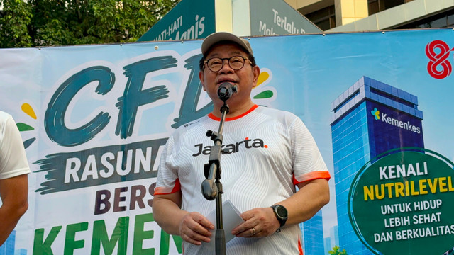 Gubernur DKI Jakarta Pramono Anung usai meninjau Car Free Day (CFD) atau Hari Bebas Kendaraan Bermotor (HBKB) di kawasan Rasuna Said, Jakarta Selatan, Minggu (26/7/2026). Foto: Nauval Pratama/kumparan