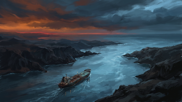 Ilustrasi Bab al-Mandeb. Foto: AI-generated