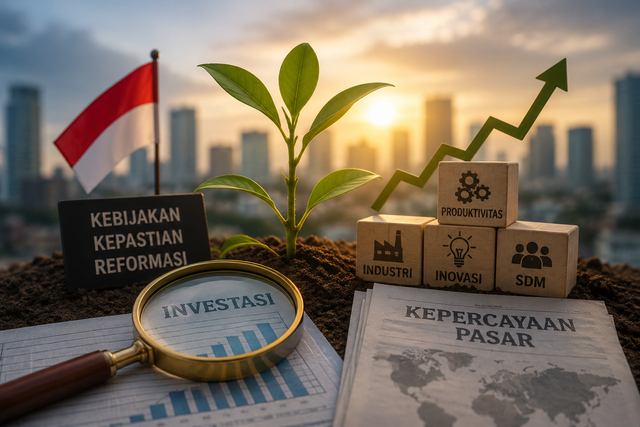 Ilustrasi agenda ekonomi Indonesia. Sumber foto: chatgpt.com