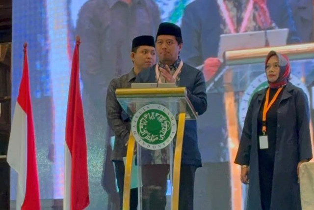 Perwakilan Komisi F (Geopolitik dan Tatanan Dunia Baru) dalam Sidang Pleno XXII, Kongres Umat Islam Indonesia VIII "Umat Bersatu, Bangsa Berdaulat, Negara Kuat" oleh Majelis Ulama Indonesia (MUI) di kawasan Jakarta Selatan, Minggu (26/7/2026). Foto: Nauval Pratama/kumparan
