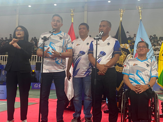 Sekretaris Jenderal (Sekjen) PP PBSI, Ricky Achmad Soebagdja pada Pembukaan Kapolri Cup 2026 Cabang Bulutangkis di GOR UNJ, Jakarta Timur, Senin (27/7). Foto: Aditya Nugraha/kumparan