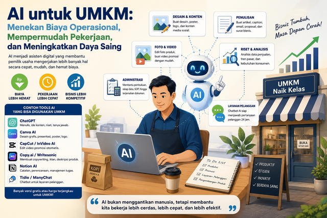 Ilustrasi AI untuk UMKM: Menekan Biaya Operasional dan Mempermudah Pekerjaan (Sumber Gambar: AI Image Generator)