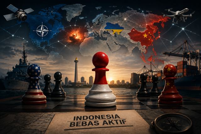 Gambar: Ilustrasi Politik Bebas Aktif Indonesia (Sumber: Koleksi Penulis)