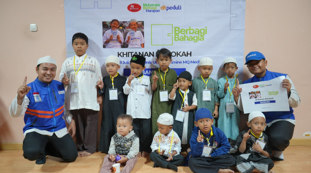 Berbagi Bahagia Bersama Anak-anak Yatim dengan Program Khitanan Gratis bersama MQ Jasmine Medika (Sumber: DT Peduli)