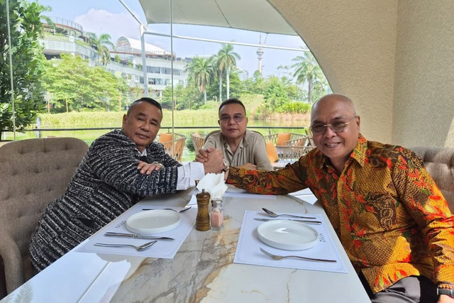 Wakil Ketua DPR Sufmi Dasco Ahmad mengunggah momen kebersamaannya dengan pengacara Hotman Paris Hutapea dan Ketua Umum Persatuan Wartawan Indonesia (PWI) Akhmad Munir, Selasa (28/7/2026). Foto: Instagram/@sufmi_dasco