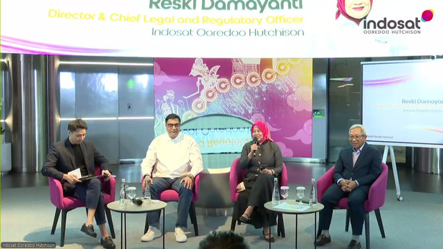 Pemaparan kinerja keuangan PT Indosat Tbk (Indosat Ooredoo Hutchison/IOH) pada semester pertama 2026. Foto: kumparan.
