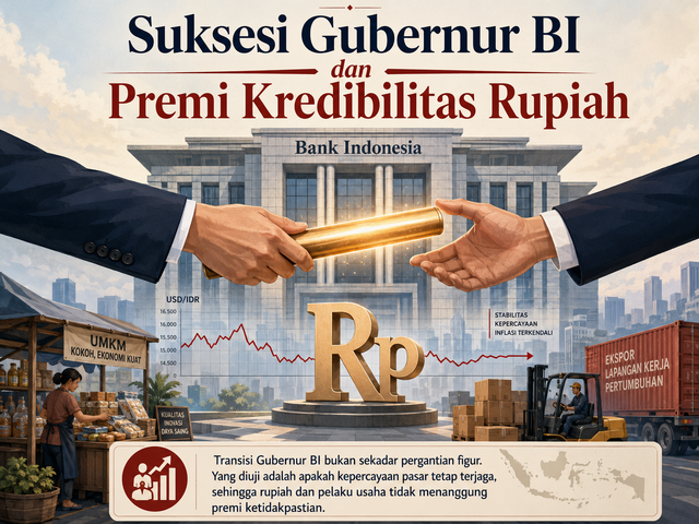 Ilustrasi Dampak Suksesi Gubernur BI Terhadap Rupiah. Foto Generated by AI