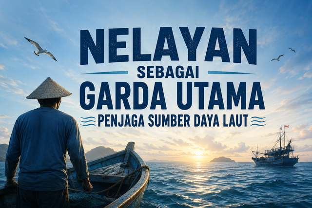 Ilustrasi Nelayan Menjaga Laut (Gambar: Moh Nur Nawawi)